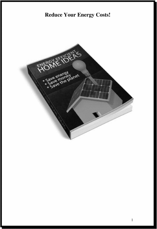 Product picture Ebook on Effective Ways to Reduce Energy Costs